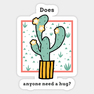 affectionate cactus Sticker